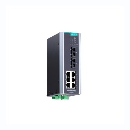 Moxa Iec 61850-3 Mgd Eth. Swtch W/ 6 10/100Baset(X)Ports, Pt-508-Mm-Sc-48 PT-508-MM-SC-48